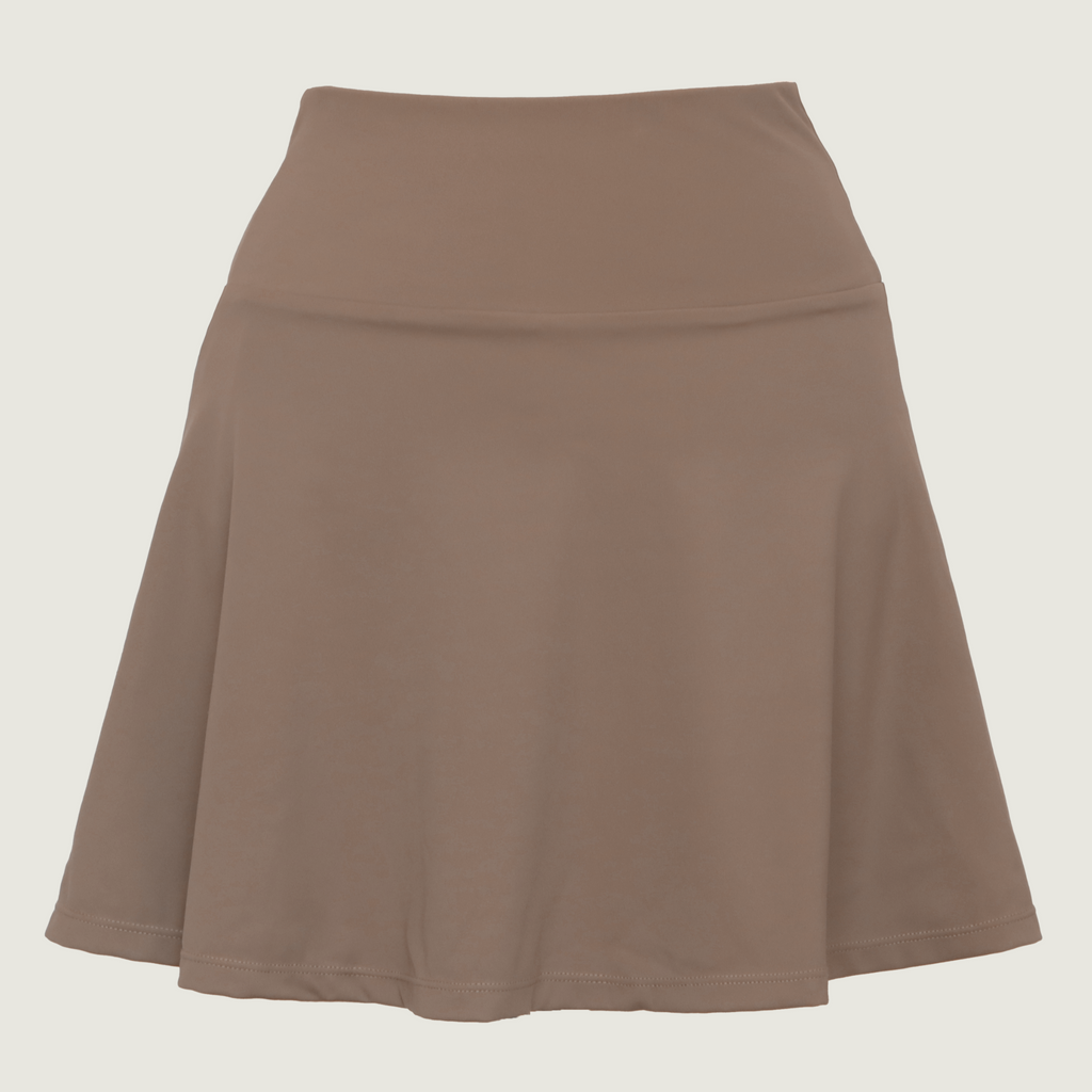 Tie Break Classic Skirt - Warm Taupe