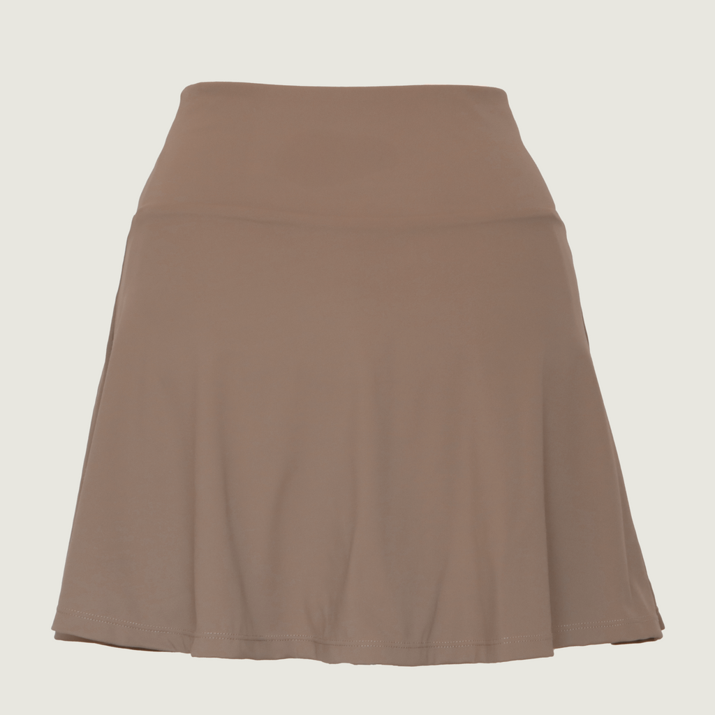 Tie Break Classic Skirt - Warm Taupe
