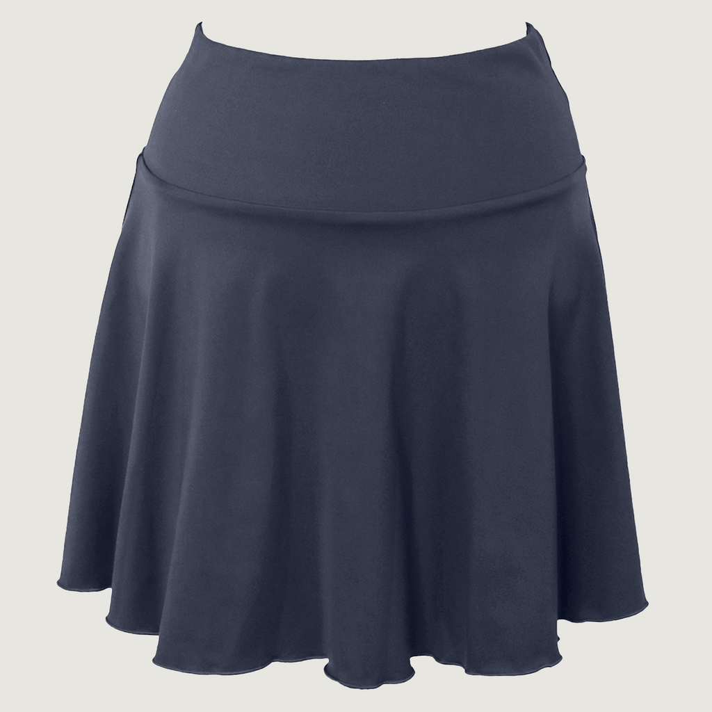 Tie Break Flow Skirt - Slate Blue