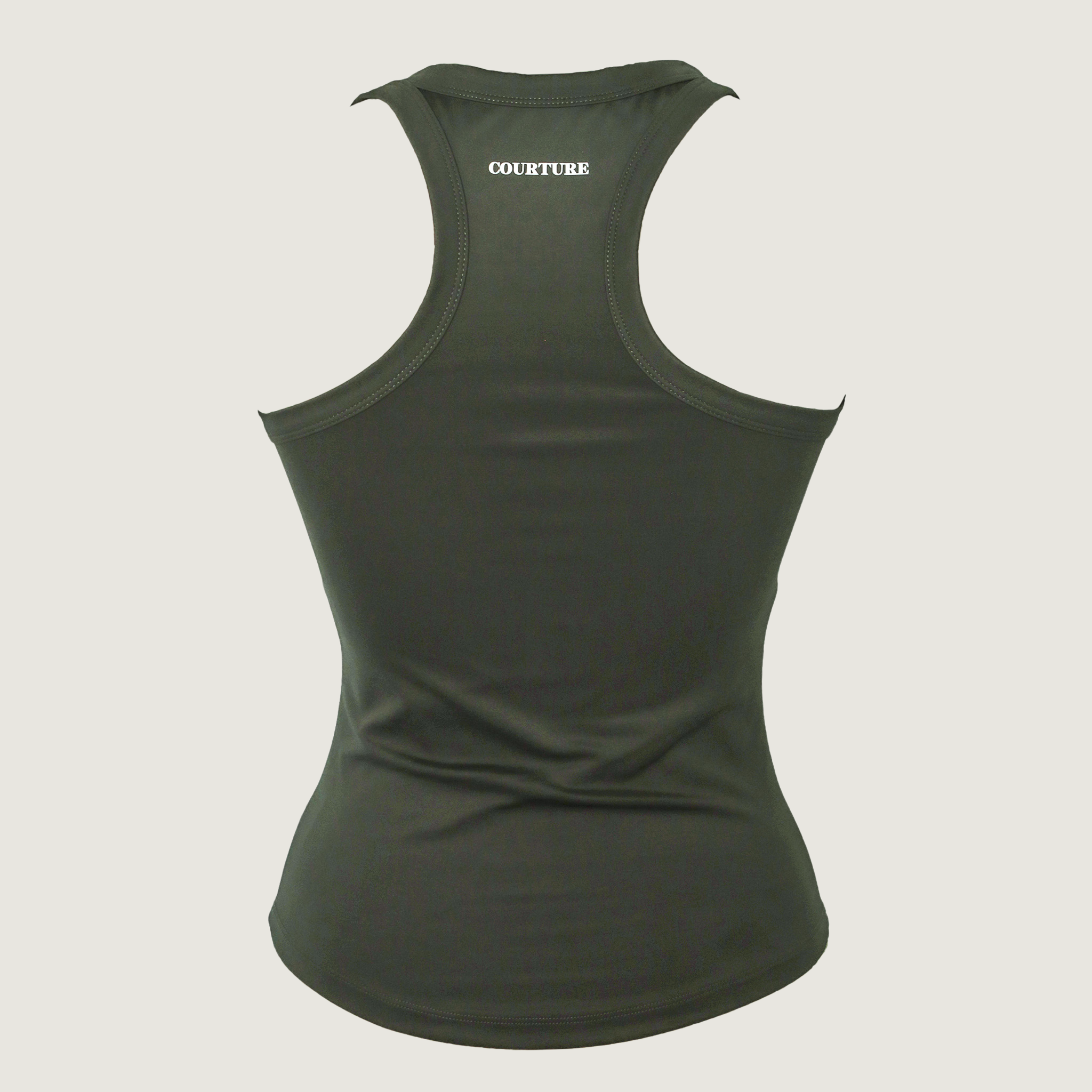 Tie Break Racerback top - Deep Olive